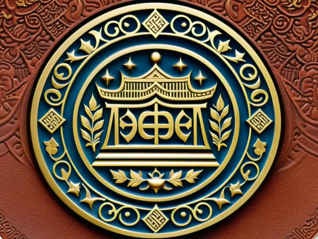 Sello diplomático del Gran Khan: símbolos de unidad y alianzas Antiguo sello diplomático mongol con castillo europeo: Alianzas diplomáticas mongoles con Europa