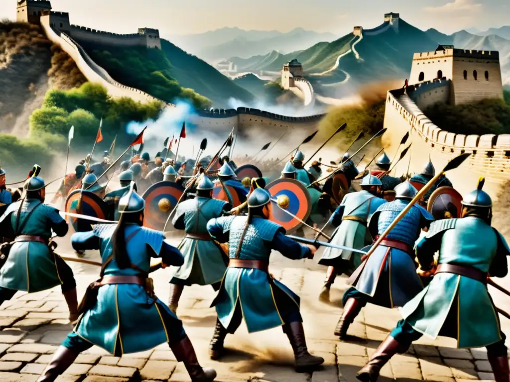 Épica batalla entre resistencia china y ejército mongol en la Gran Muralla