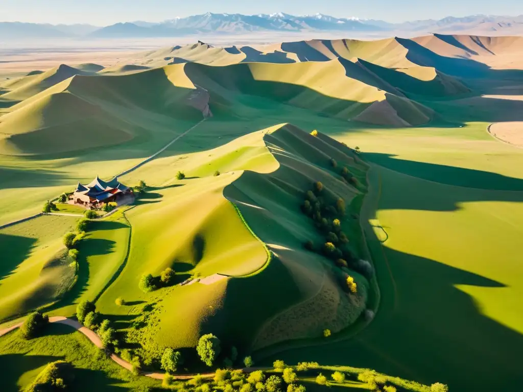 Exploración de antiguos sitios arqueológicos del Imperio Mongol en un vasto paisaje de Mongolia, revelando su misteriosa historia