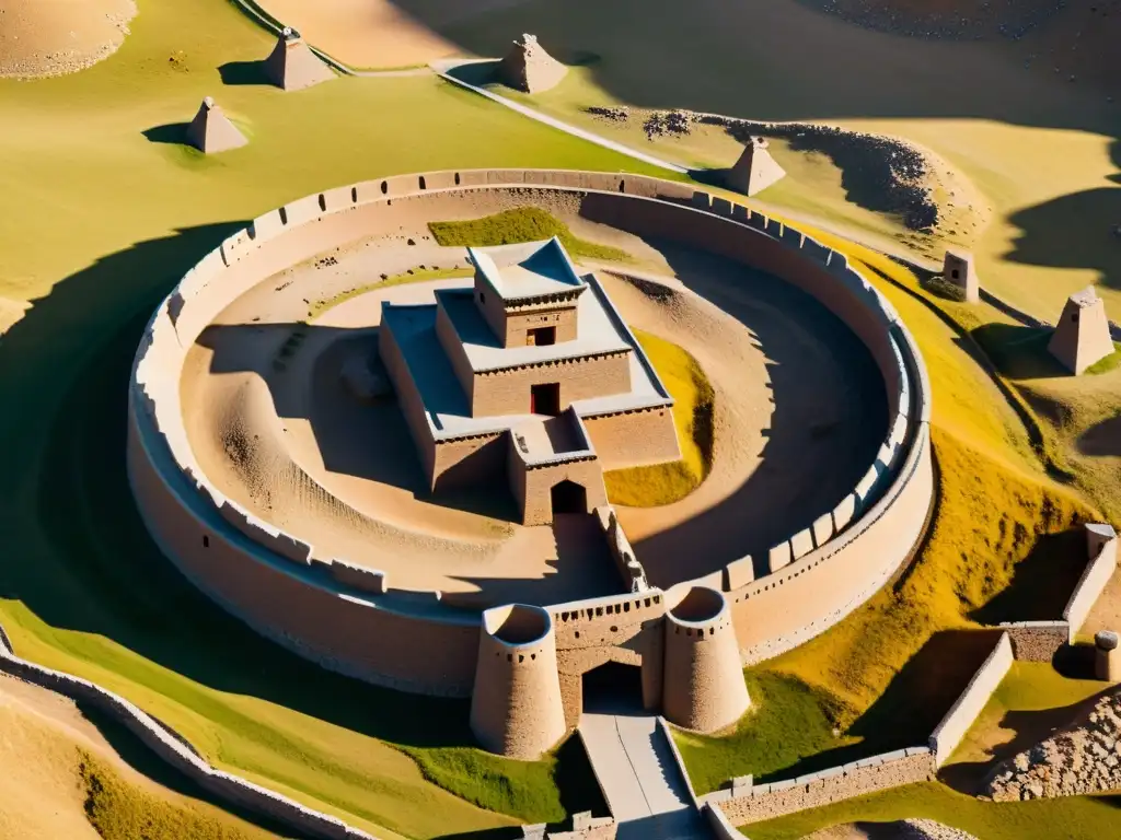 Fortificaciones mongolas redescubiertas: imagen en 8k de la fortaleza mongola recién excavada, con detalles arquitectónicos y exploración moderna