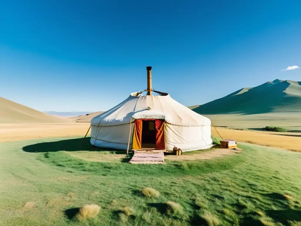 Un grupo medita en las antiguas estepas de Mongolia, rodeados de paz y conexión espiritual con la naturaleza