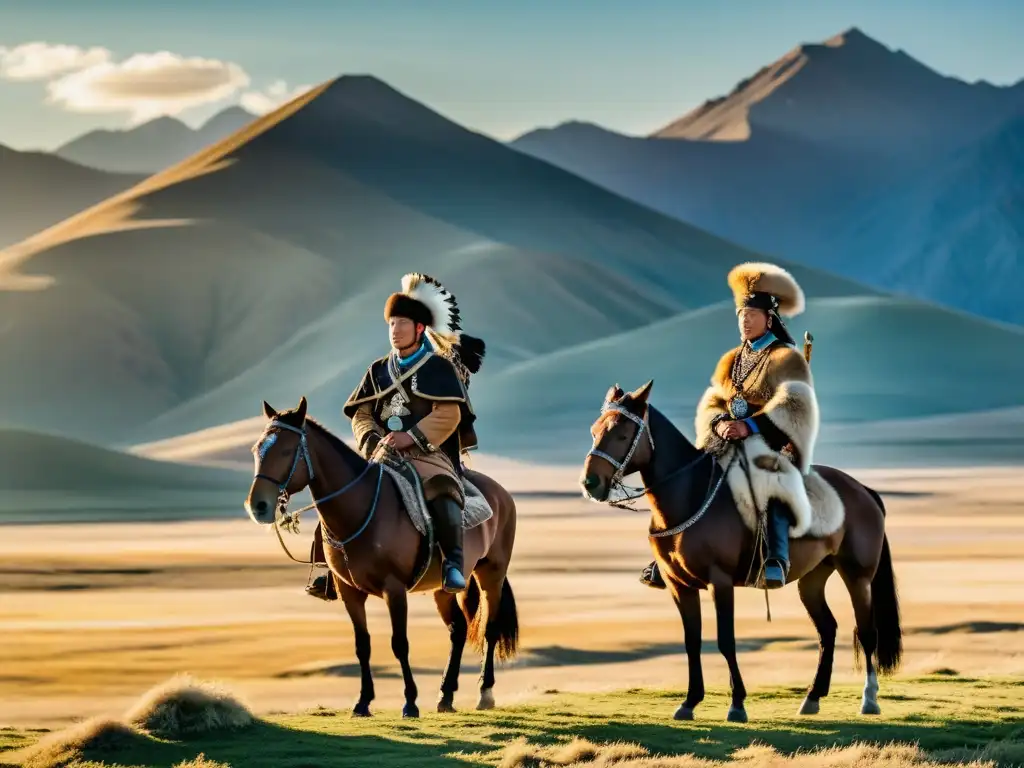 Un grupo de cazadores kazajos conviviendo con águilas en la majestuosa estepa de Mongolia