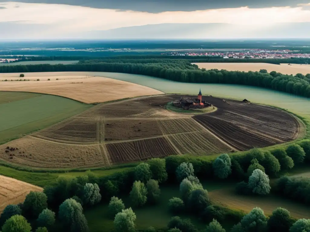 Una imagen panorámica de alta resolución que muestra las consecuencias de la Batalla de Legnica