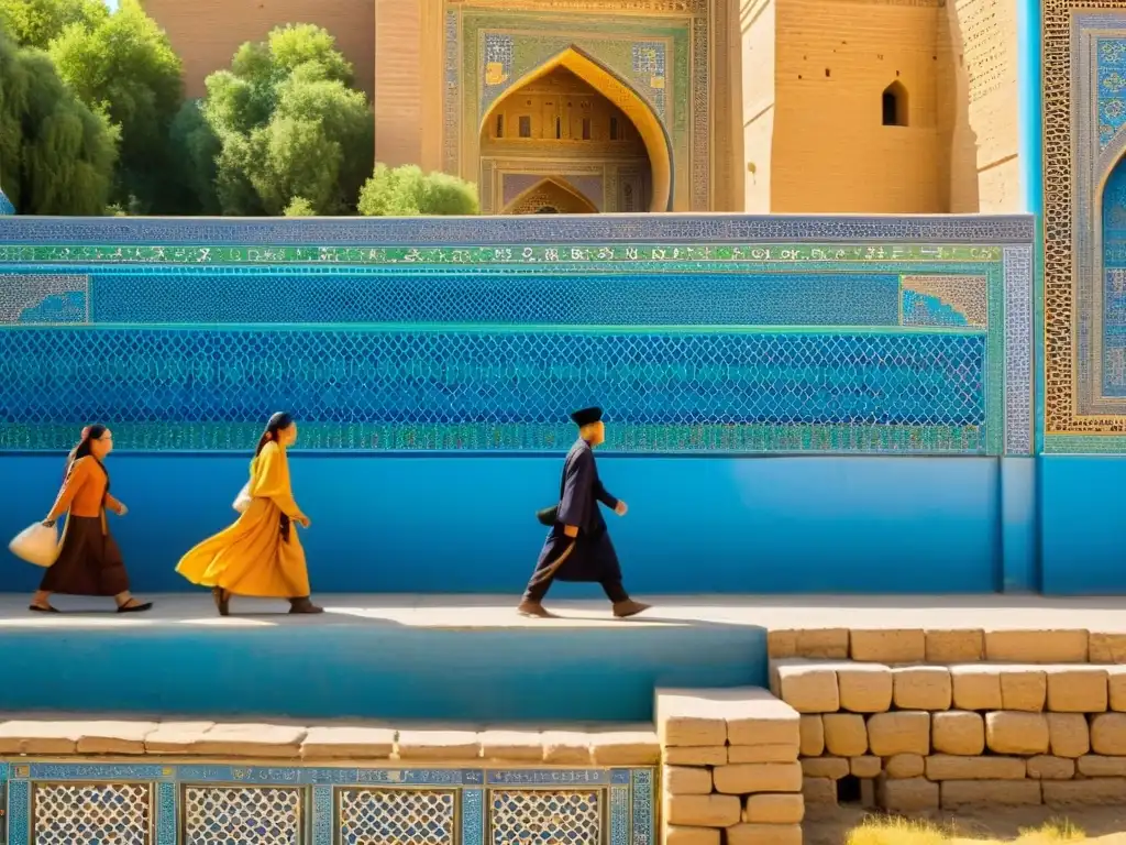 Samarkand: Resurgimiento de la Antigua Ciudad Una imagen vibrante de la recuperación de territorios tras dominio mongol en la antigua ciudad de Samarcanda, Uzbekistán