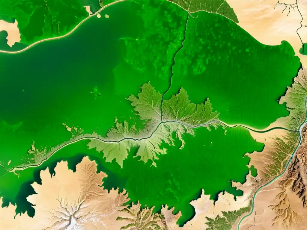 Impactante imagen satelital de la deforestación y desertificación en Mongolia, revelando los cambios climáticos relacionados con la política mongola