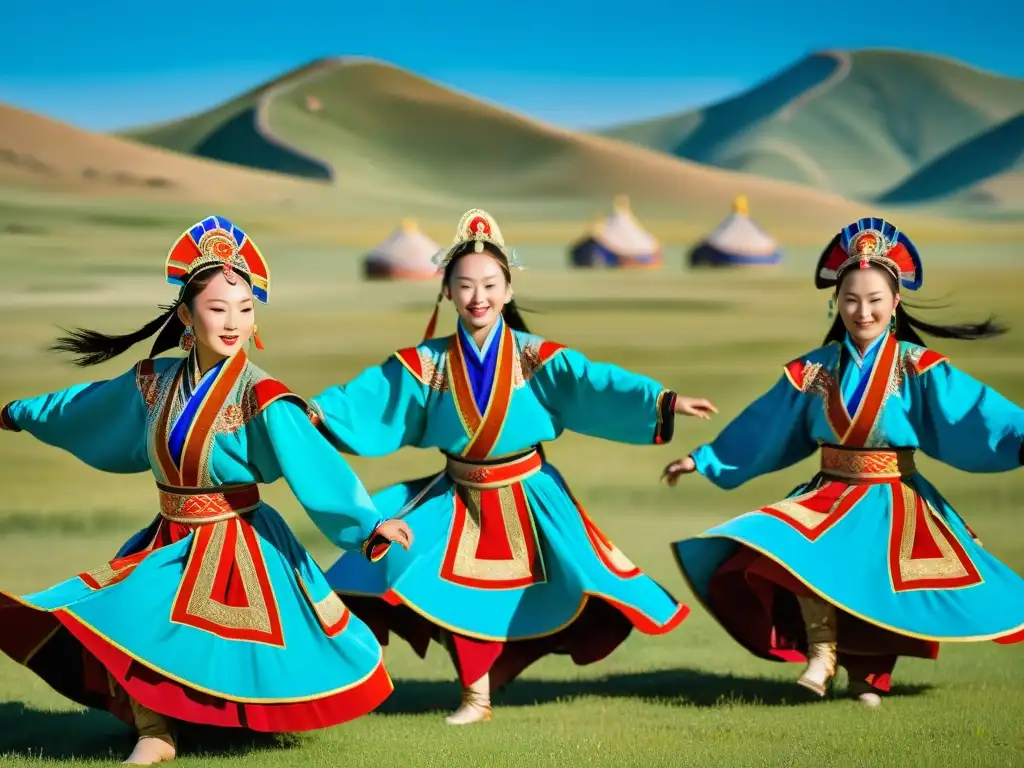 Increíble actuación de danza mongola en la vasta estepa