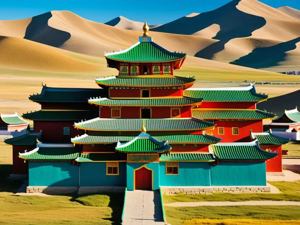 La majestuosa arquitectura del Monasterio Erdene Zuu en Mongolia, reflejo del esplendor del Imperio Mongol y la influencia de los Khanes