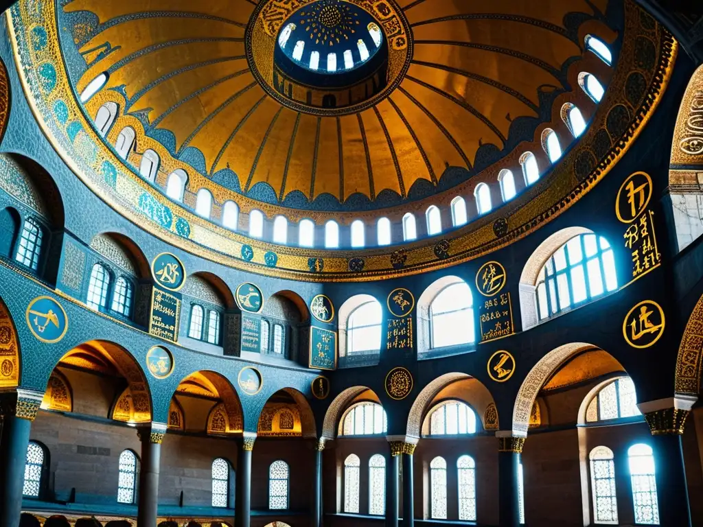 La majestuosa Hagia Sophia en Estambul, fusionando elementos arquitectónicos europeos con influencias mongolas