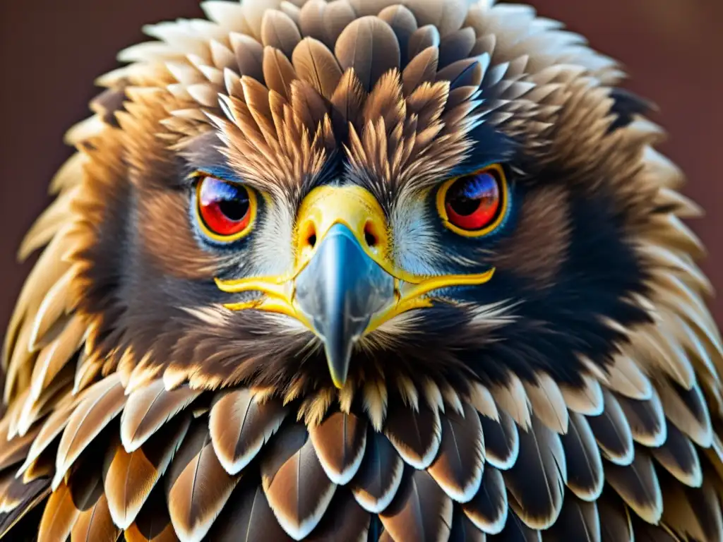 Un majestuoso águila dorada posada en un guante de cuero, simbolizando la caza tradicional mongola de aves rapaces