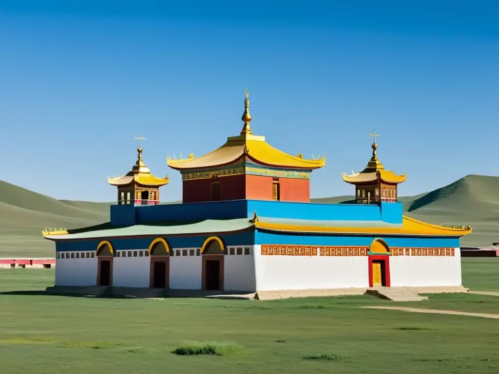 Monasterio Erdene Zuu en Kharkhorin, Mongolia, legado arquitectura arte invasión mongol, reflejo de su rica historia y espiritualidad