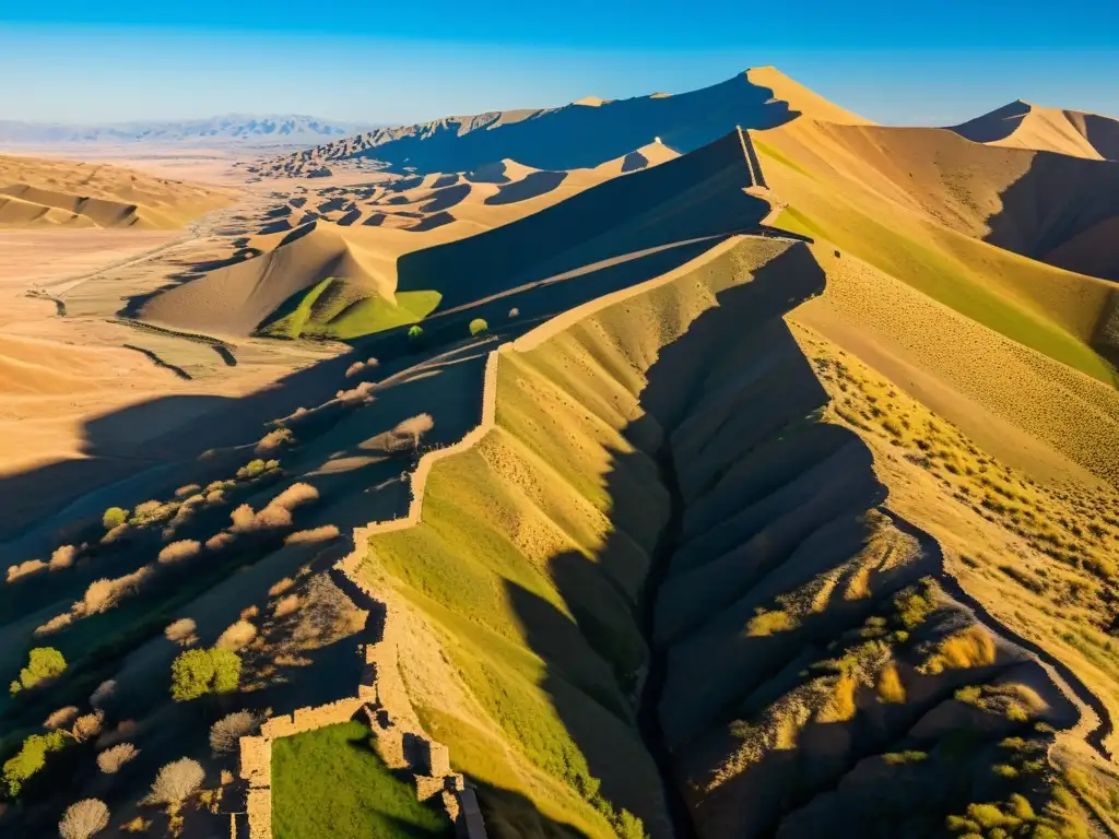 Un paisaje árido se extiende bajo un cielo azul