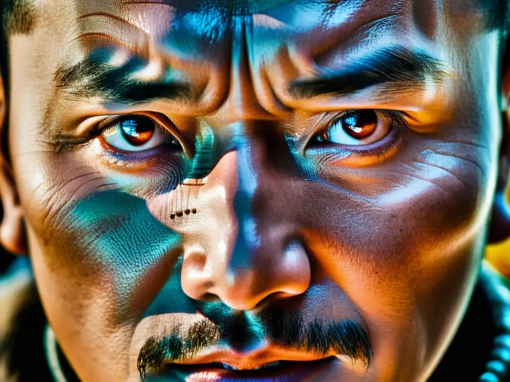 Retrato impactante de Genghis Khan, reflejando la intensidad de la diplomacia mongola y las complejas alianzas políticas