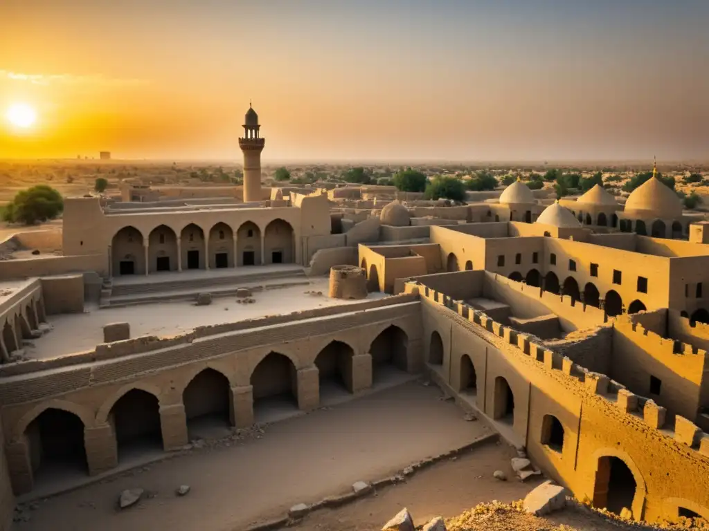 Ruinas de la antigua ciudad de Bagdad, testigos de la Conquista de Bagdad por Hulagu Khan y el declive del Imperio Abbasid