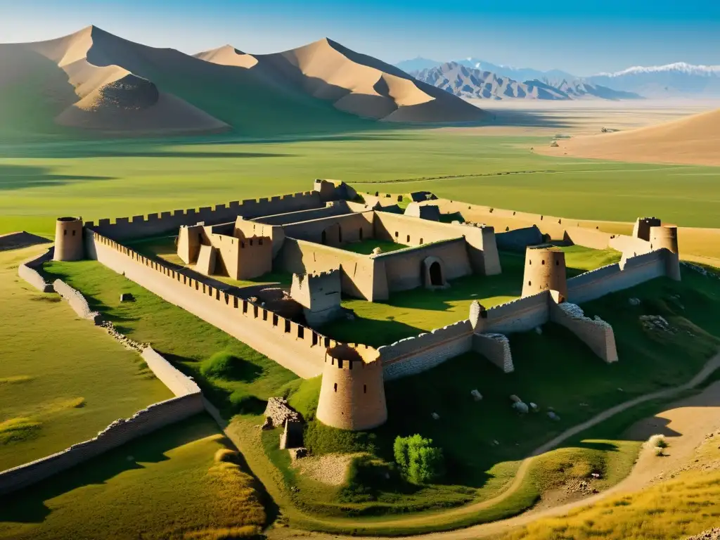 Ruinas del antiguo Imperio Mongol: perspectivas de grandiosidad perdida en el tiempo y la belleza melancólica de la decadencia histórica