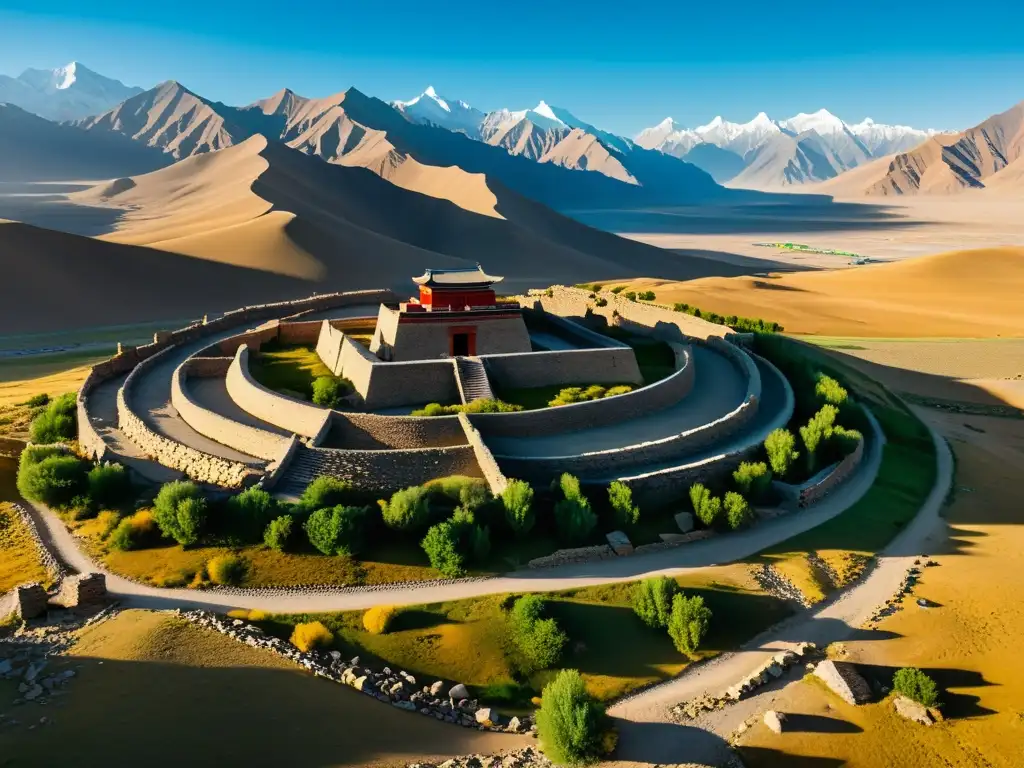 Ruinas de Karakorum: legado mongol en 8k Ruinas del Imperio Mongol en Karakorum, testamento de su legado, con paisaje mongol de fondo