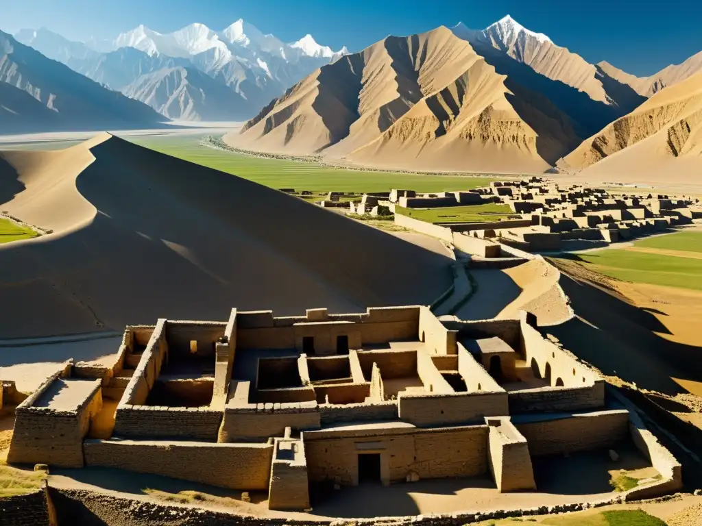 Ruinas ancestrales de Karakorum: majestuosos restos del Imperio Mongol Ruinas del Imperio Mongol en Karakorum: majestuosidad y grandiosidad en piedra, luz y sombra