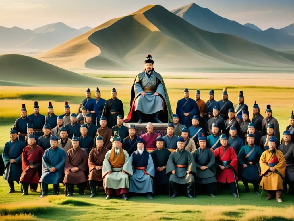 Kaidu Khan último desafiante imperio: la imagen muestra la tensión entre Kaidu y Kublai, reflejando sus visiones opuestas del imperio mongol