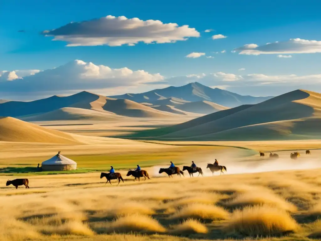 La vasta belleza de las estepas de Mongolia, donde los agricultores trabajan con técnicas tradicionales