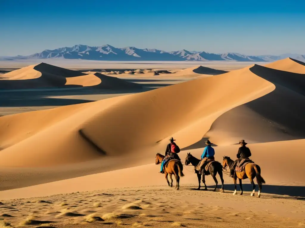 Vasta extensión del Desierto del Gobi, con dunas y terreno rocoso