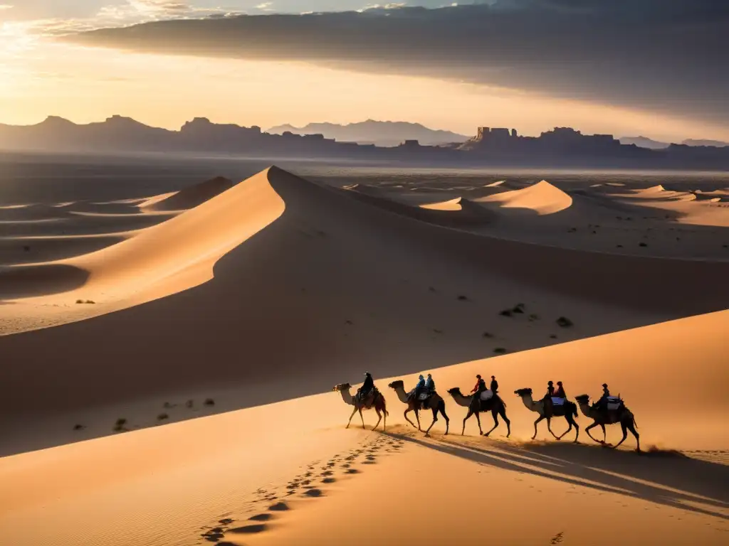 Un vasto desierto se extiende bajo un cielo dramático