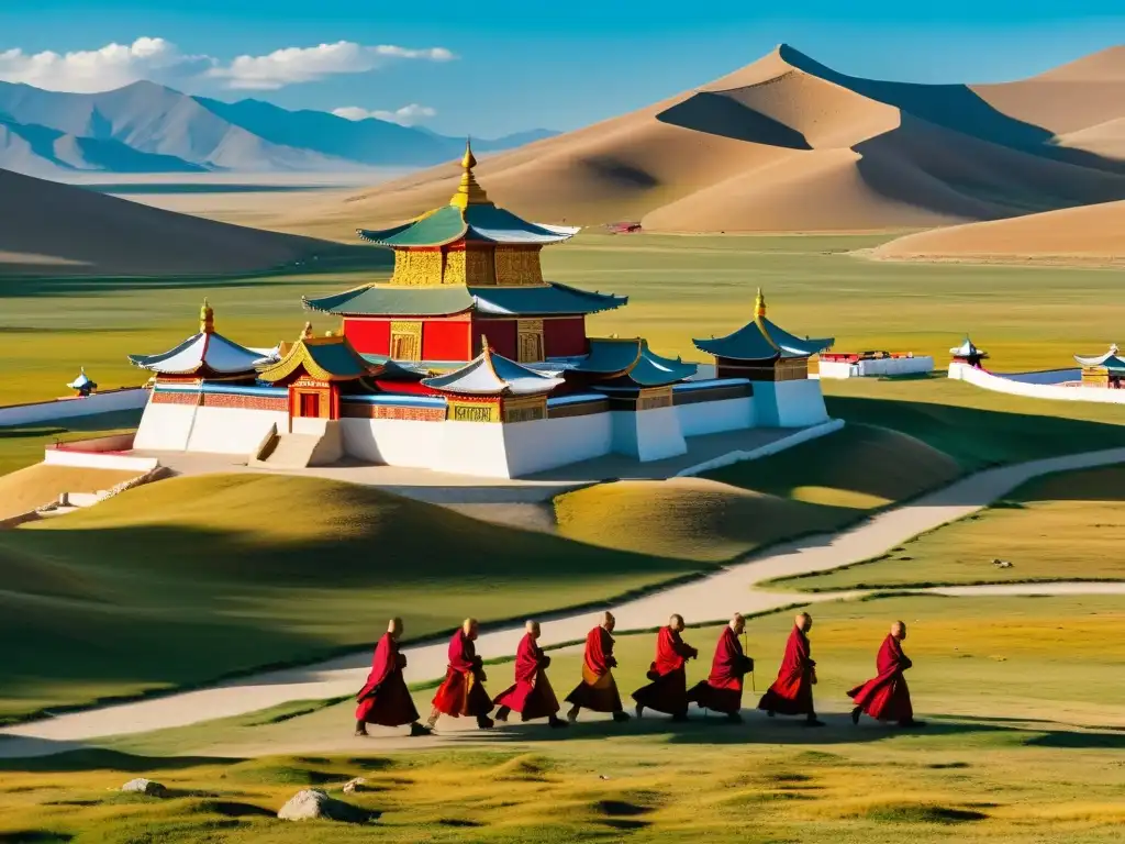 Vibrante monasterio Erdene Zuu en Mongolia, con sincretismo religioso en el Imperio Mongo