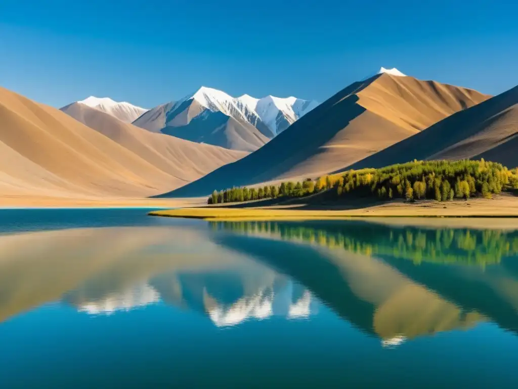 Vista panorámica del Lago Khövsgöl: Perla Azul Mongolia, con aguas cristalinas y picos montañosos reflejados, rodeado de naturaleza exuberante