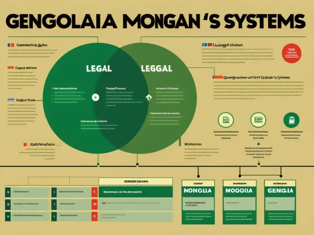 Comparación visual del sistema legal de Genghis Khan y otros, destaca legado cultural y conquistas mongolas en ilustraciones detalladas